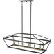 Surrey 6 Light 42 inch Matte Black/Vintage Brass Chandelier Ceiling Light